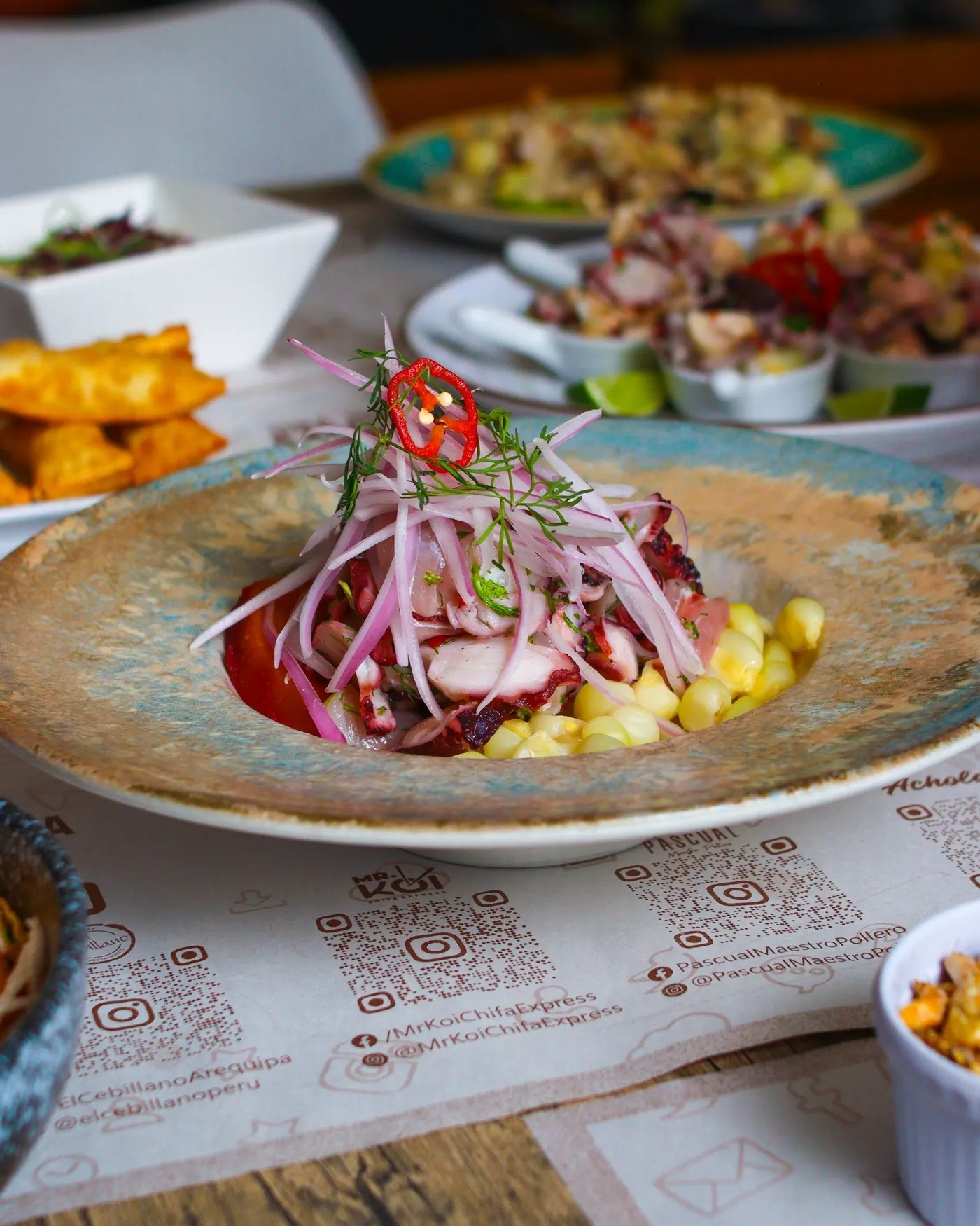 Cebiche pulpo y pescado
